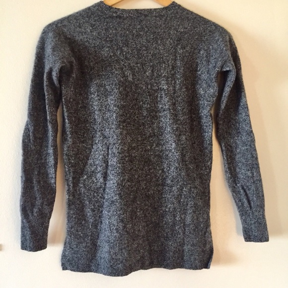 “Aqua” Dark Gray Cashmere Sweater - Picture 6 of 8